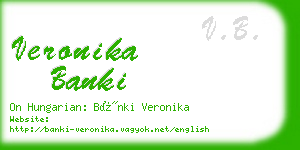 veronika banki business card